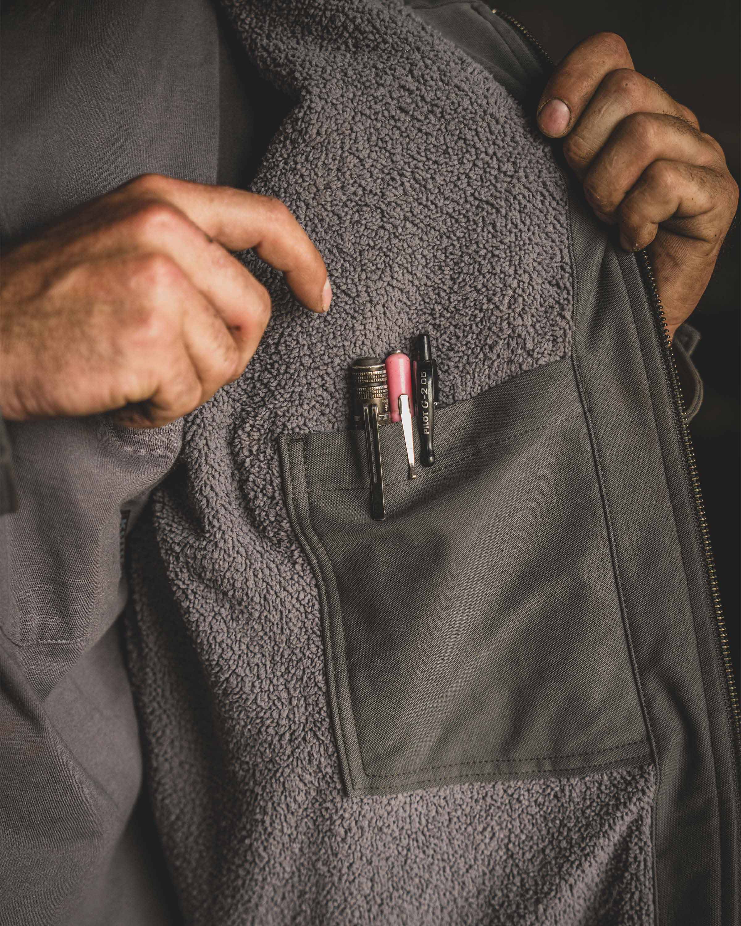 Brawley Hooded Fleece Jacket | Gunmetal - Image 8